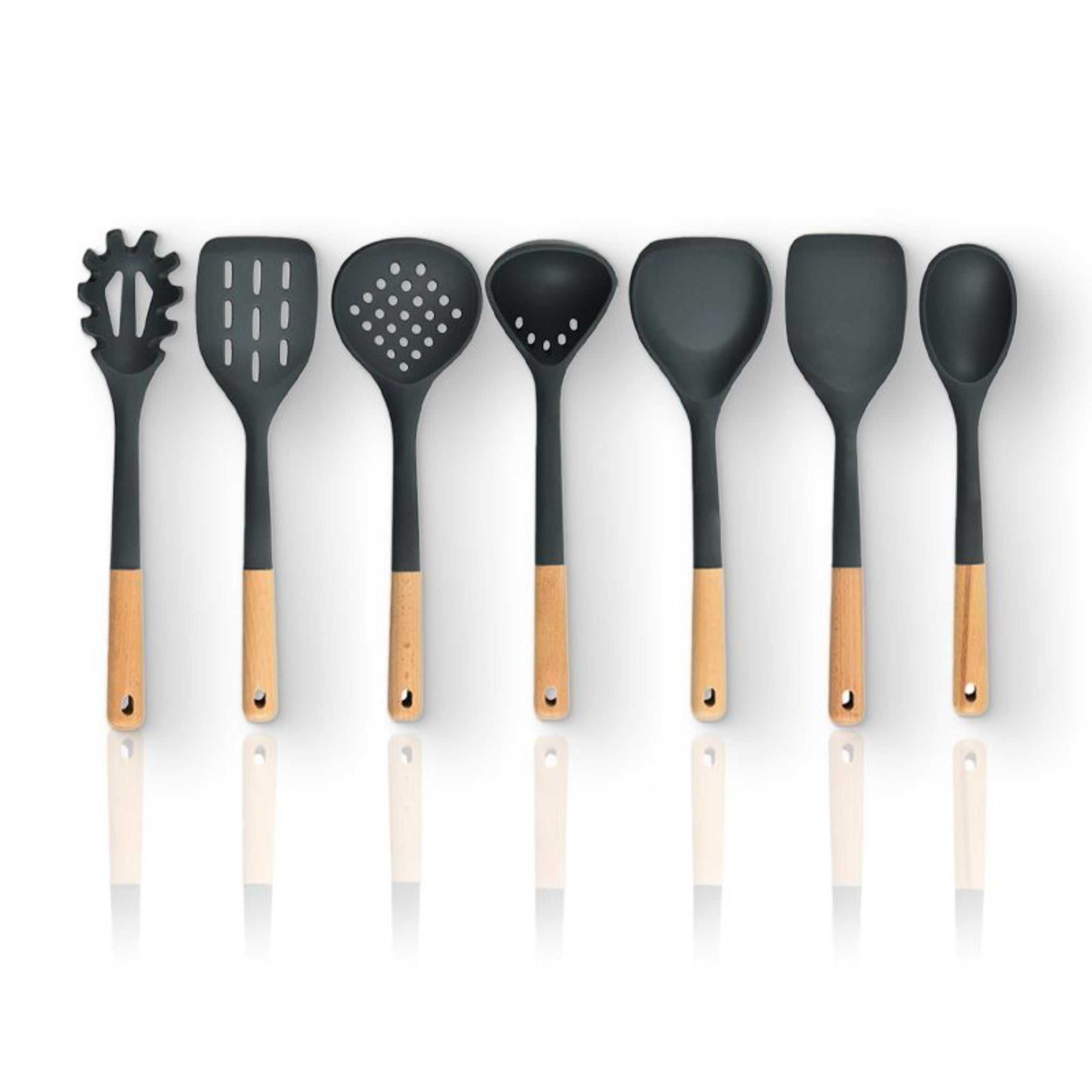 NoirCraft LuxeGrip Silicone Utensil Set